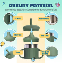 Jumble Dream spill-proof toddler cup prevents messes during meals and travel.