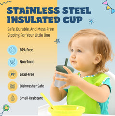 Jumble Dream cup features soft silicone straw for gentle sipping.