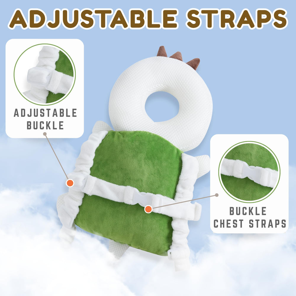 JumiLux plush velvet head protector feels soft on baby skin