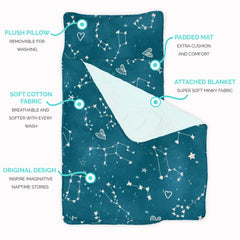 JumpOff Jo Night Sky pillow close-up showing plush support for rest