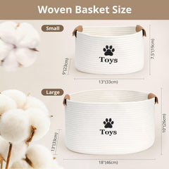 Jumpress Dog Toy Basket Large close-up weave shows durable cotton rope construction.