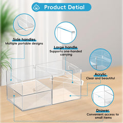 Jumyee diaper caddy with diapers in main compartment demonstrates large capacity design.