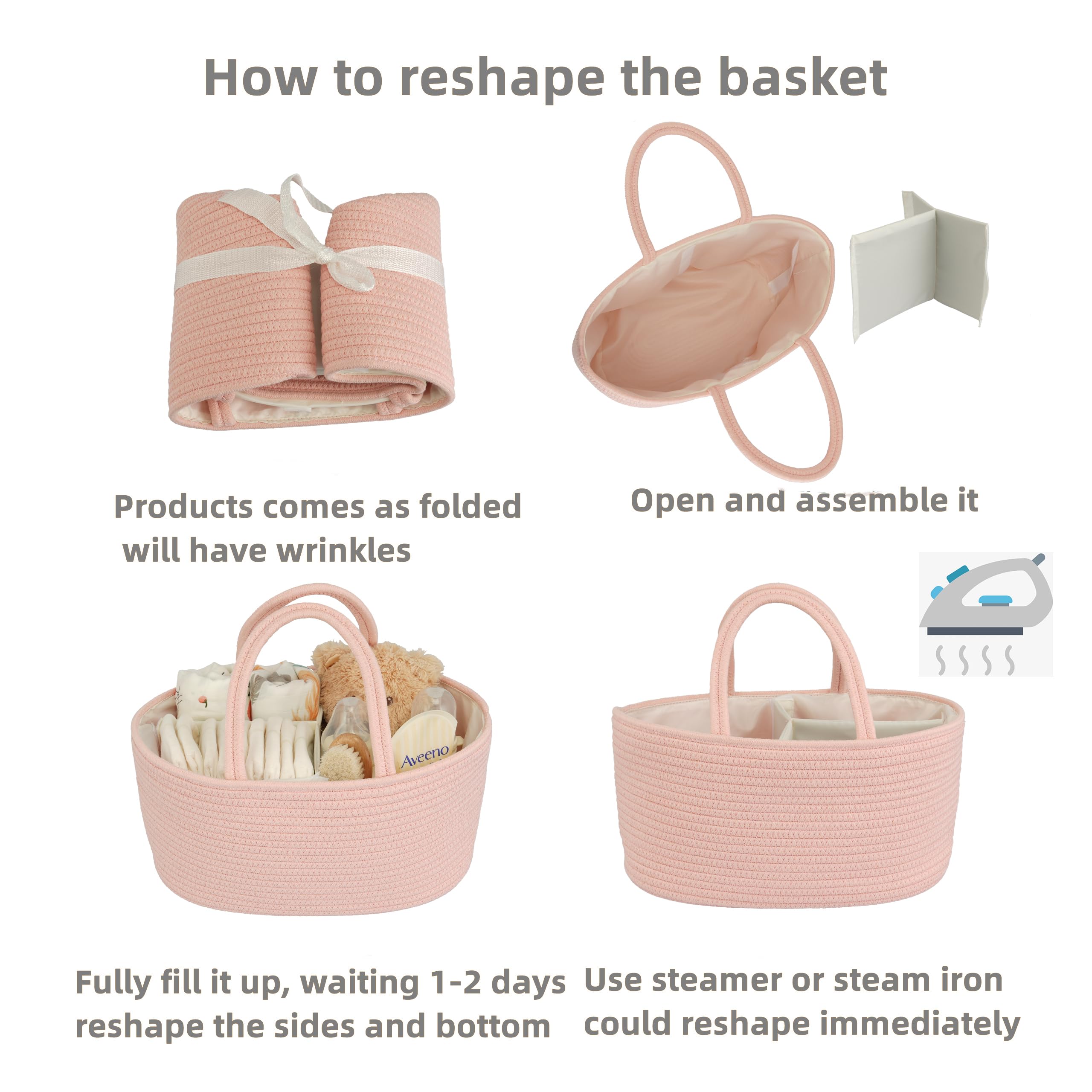 JUNBOLE diaper caddy gift idea for baby showers and registries