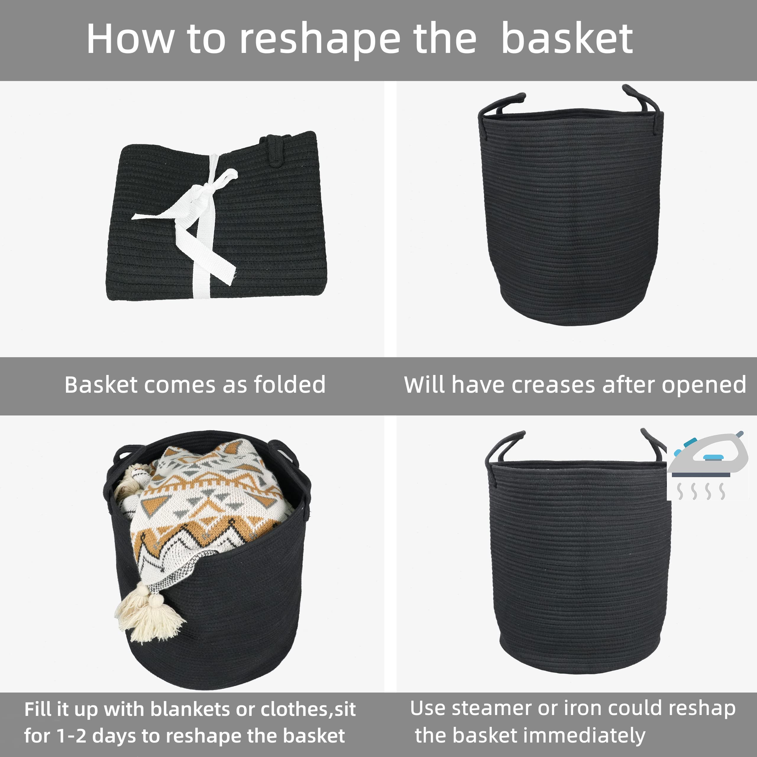 JUNBOLE durable soft cotton rope indicates long-lasting, gentle storage