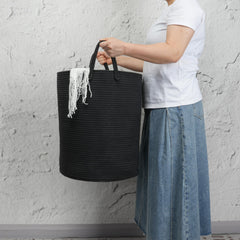 JUNBOLE non-toxic cotton rope close-up emphasizes safe nursery storage