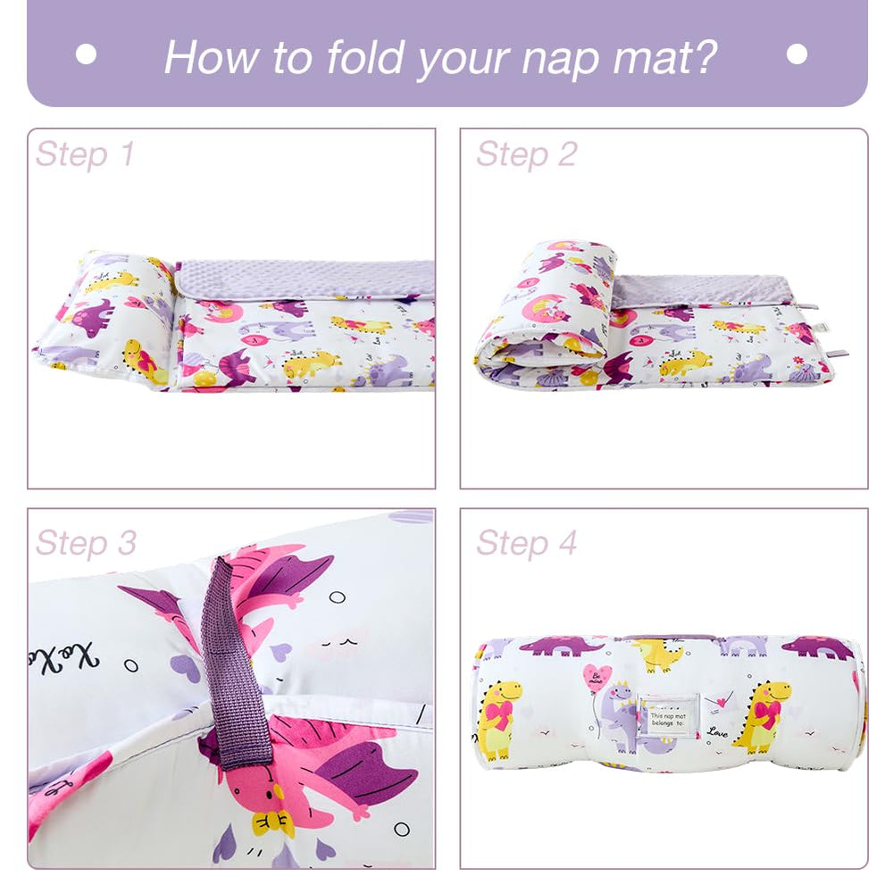 JUNCAI toddler nap mat in daycare setting for comfortable preschool naps.