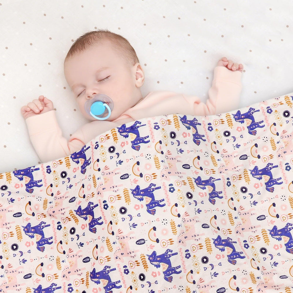 Jundetye baby blanket 30x40-in-size fits crib, stroller, and toddler bed