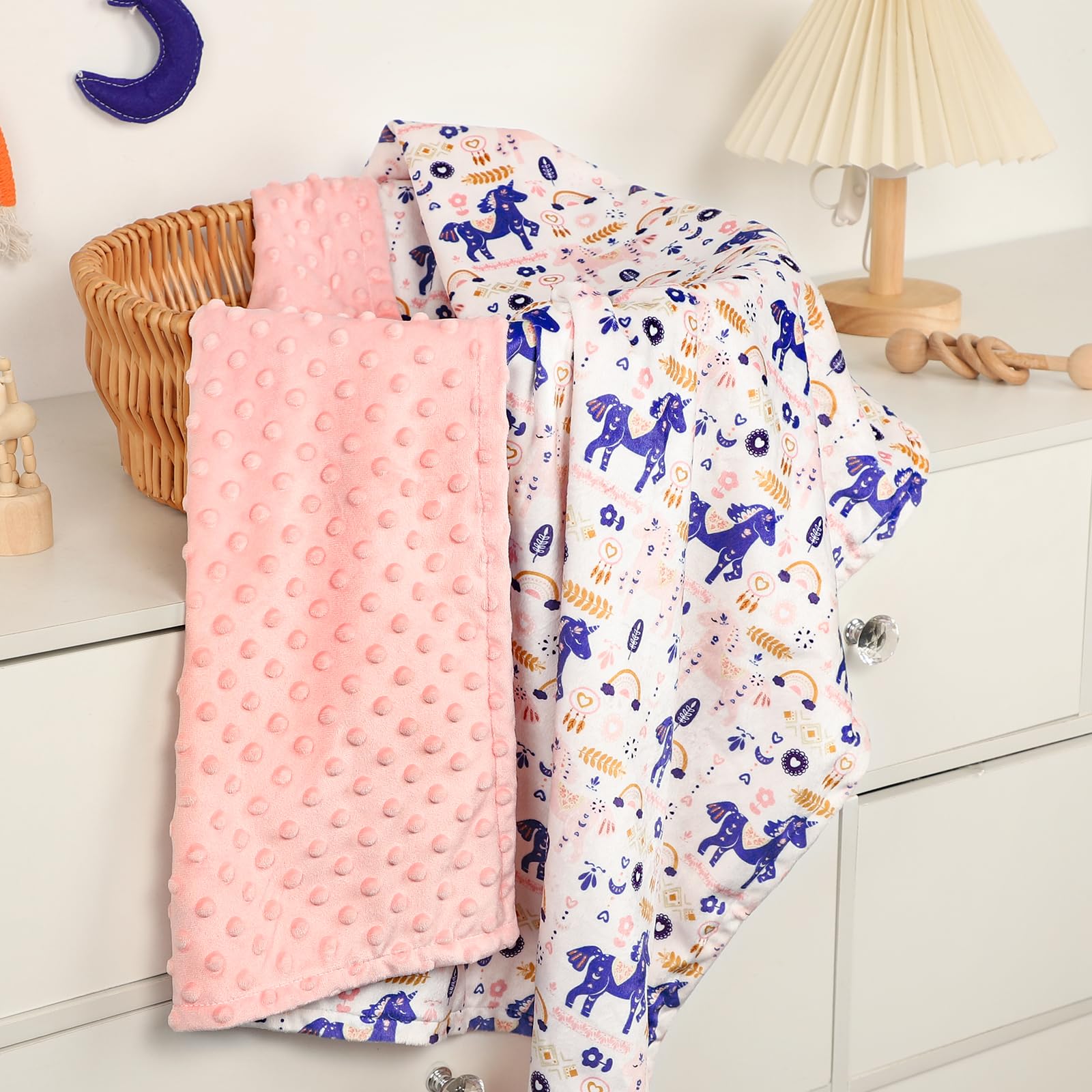 Jundetye baby blanket boho-unicorn-design enhances nursery snuggles and decor