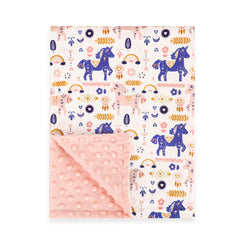 Jundetye baby blanket soft-minky-fabric provides cozy warmth for baby skin