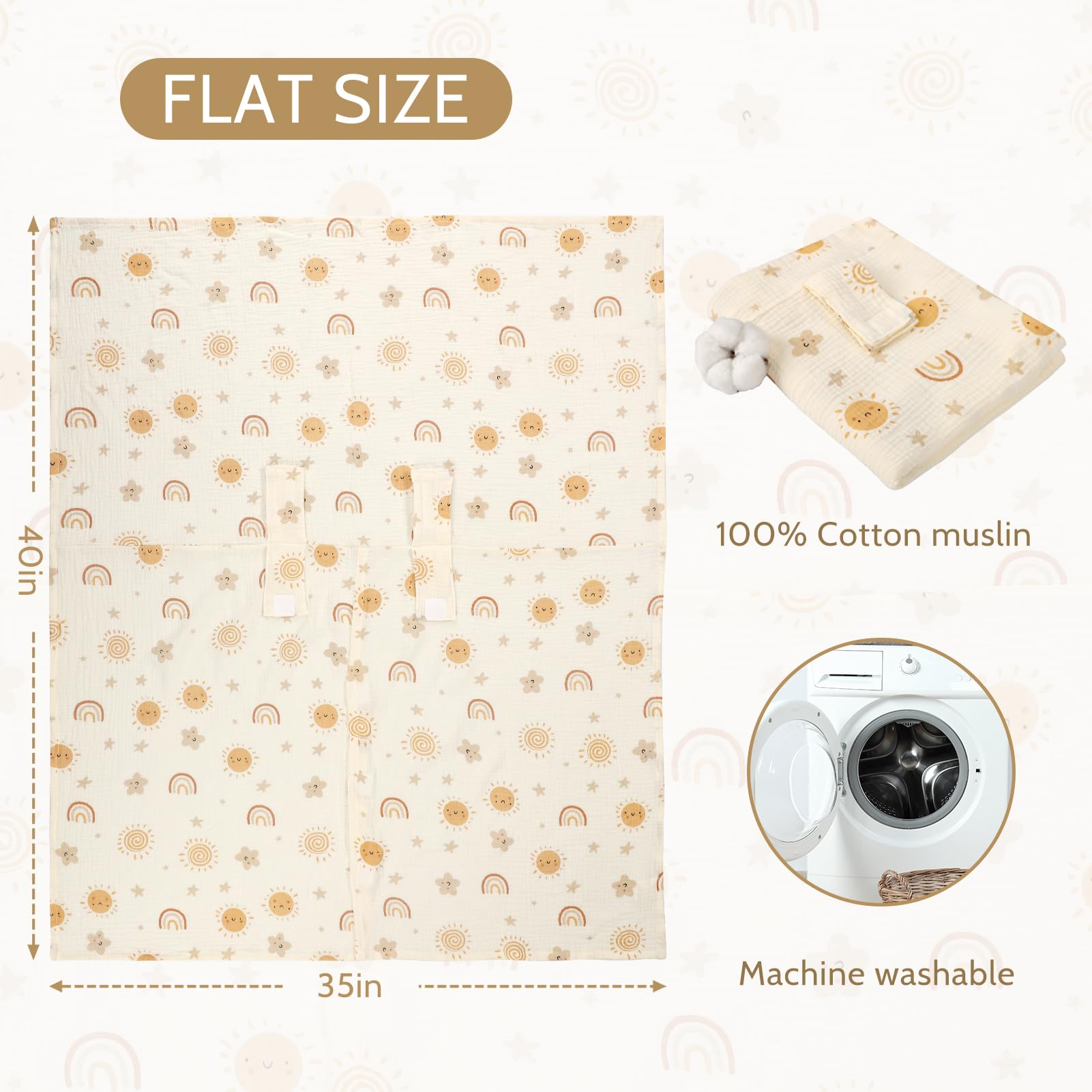 Jundetye baby blanket soft provides cozy warmth in stroller or carrier.