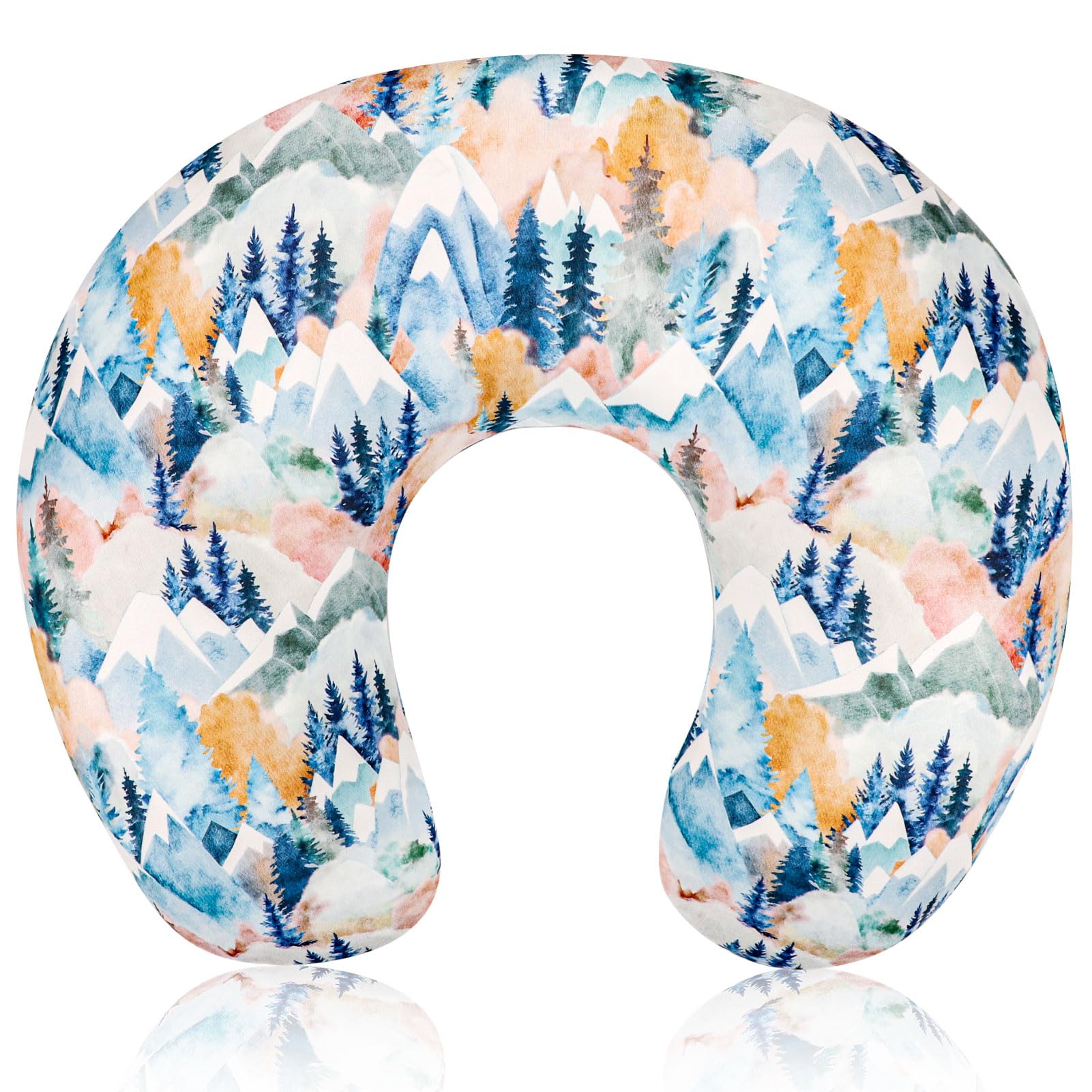 Jundetye baby nursing pillow cover with forest pattern enhances nursery aesthetics and comfort.