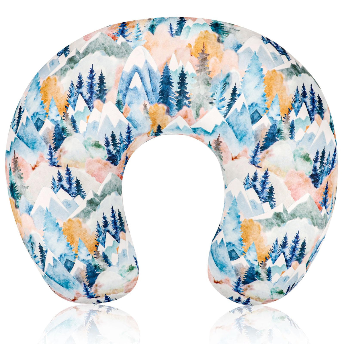 Jundetye baby nursing pillow cover with forest pattern enhances nursery aesthetics and comfort.
