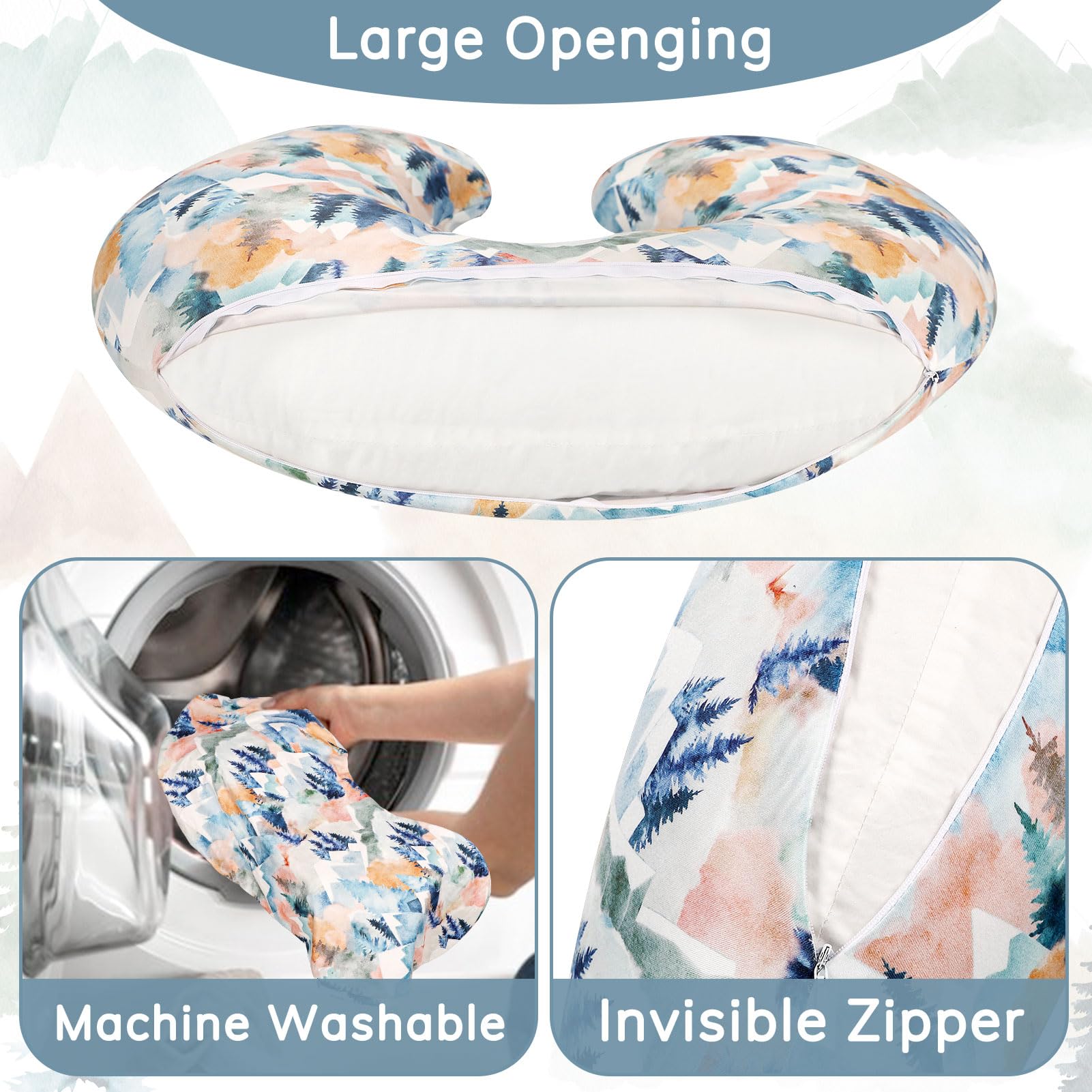 Jundetye washable breathable fabric promotes air circulation during feeds.