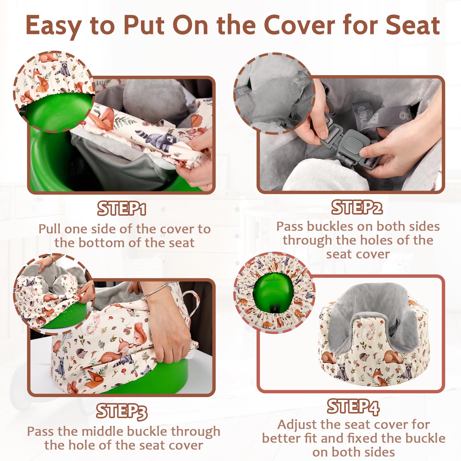 Jundetye seat cover is machine washable for quick cleaning
