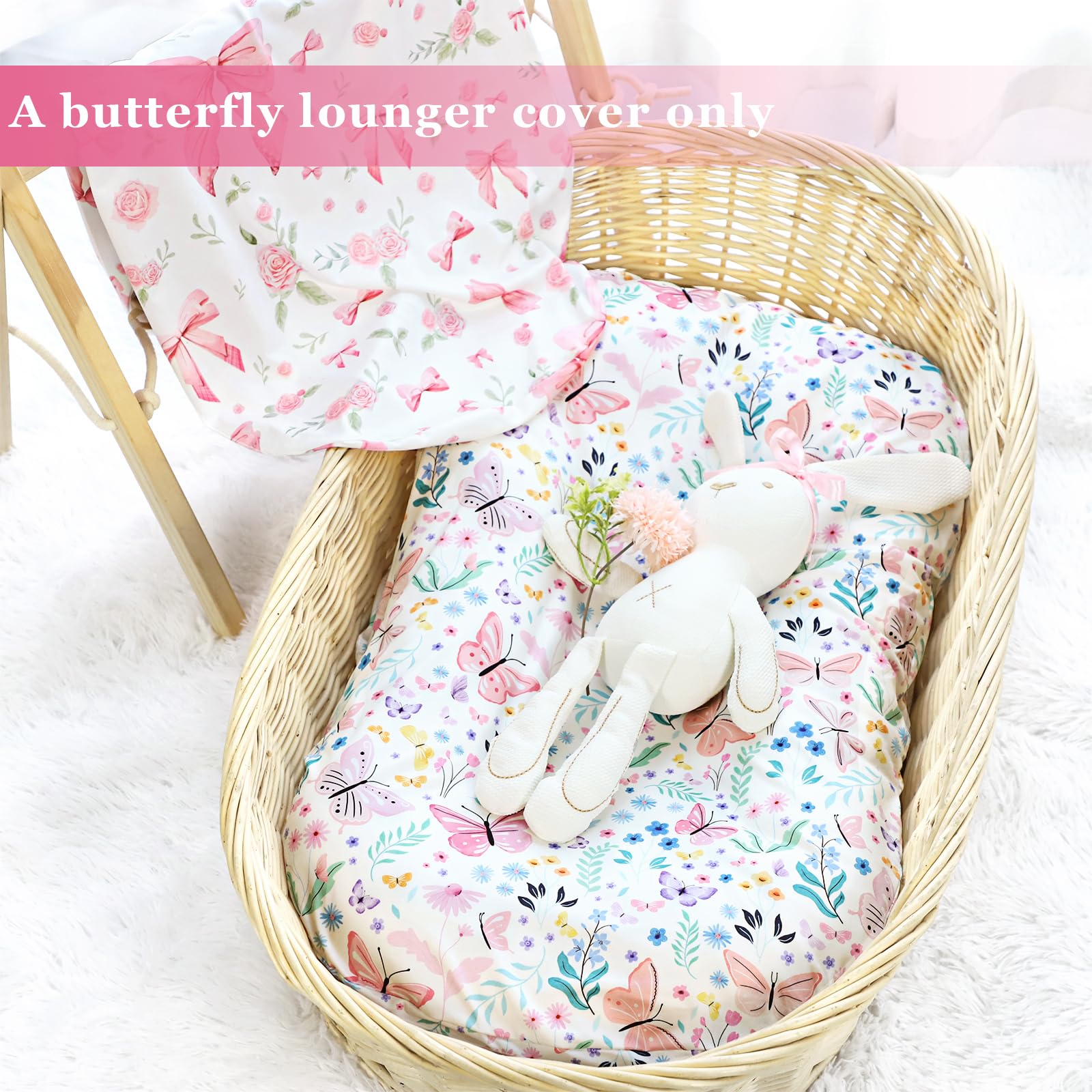 Jundetye butterfly slipcover brightens the nursery while shielding against dust and stains.