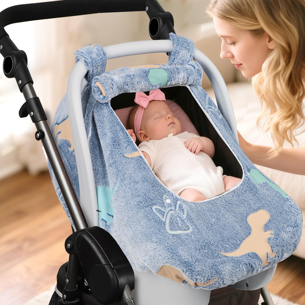 Jundetye blue gift-ready car seat cover for winter parents