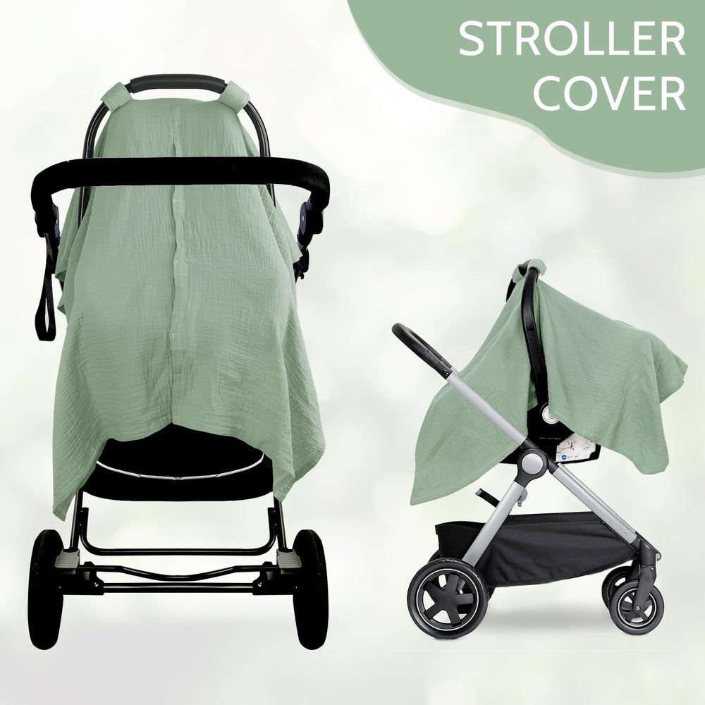 Jundetye car seat cover green – lightweight stroller canopy for outings