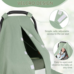 Jundetye car seat cover green – 360° protection shields from sun and wind