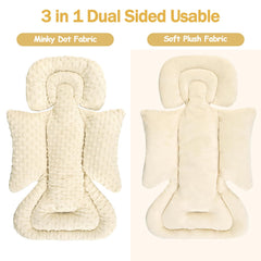 Jundetye strap covers in soft plush protect baby’s skin from rubbing.