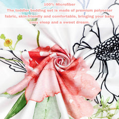 Jundetye floral toddler bedding fitted sheet provides soft, breathable fit for crib and toddler beds.