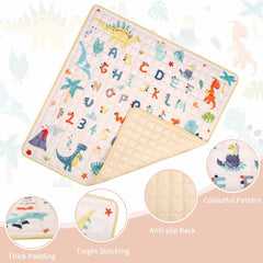 Jundetye foldable play mat is portable for indoor and outdoor use