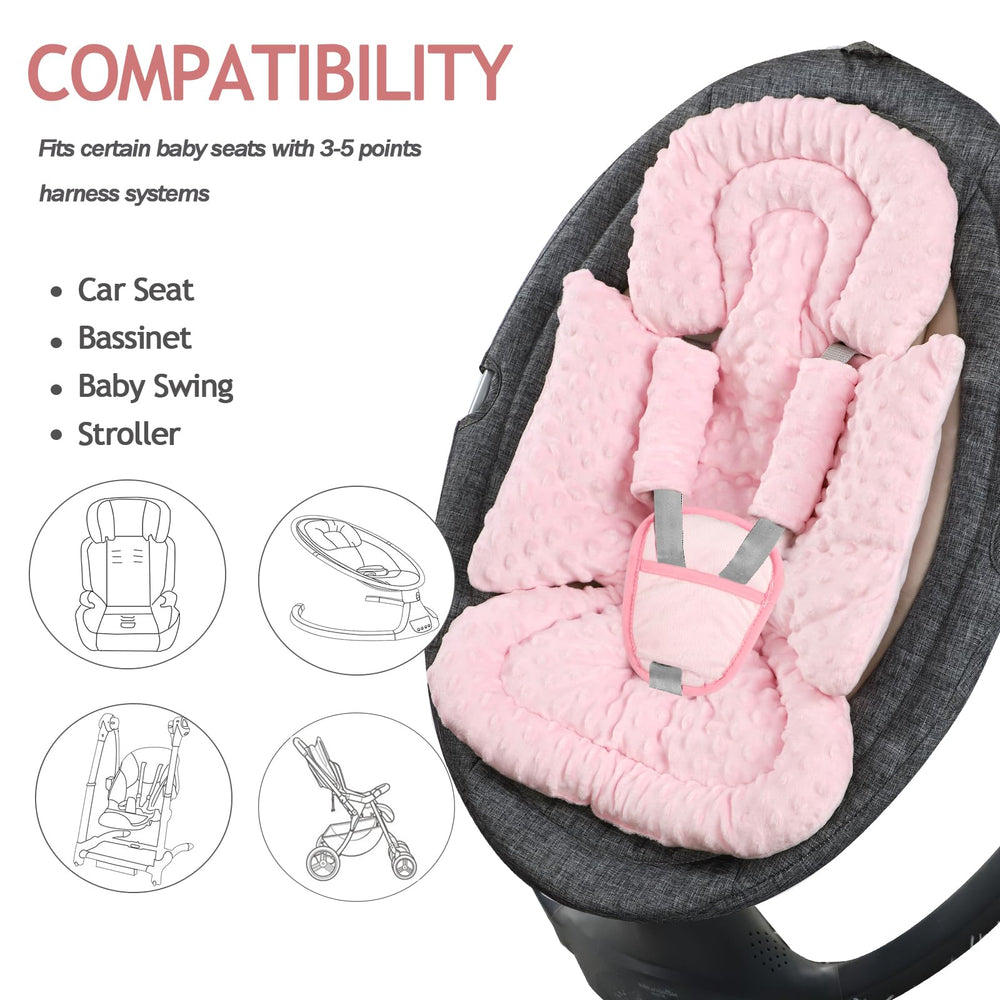 Jundetye harness compatible pink fits 3-5 point harness systems across seats