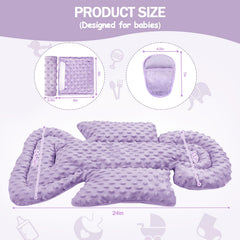 Jundetye infant car seat insert head-support keeps tiny head aligned and comfortable.