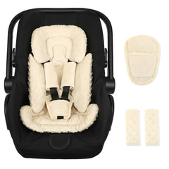 Jundetye infant car seat insert beige for added comfort and support.