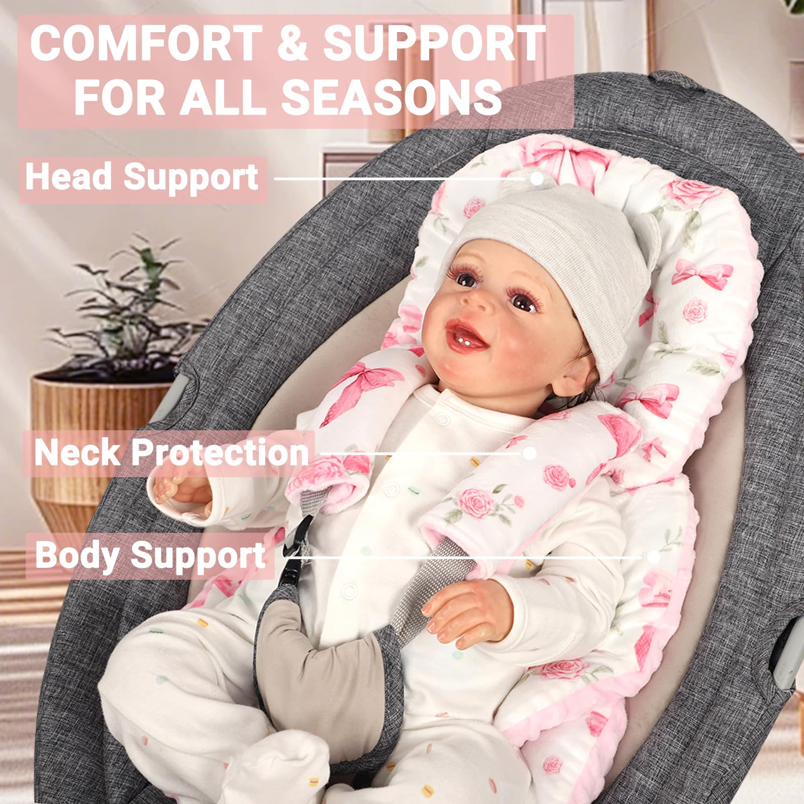 Jundetye soft-minky fabric detail emphasizes skin-friendly touch for babies