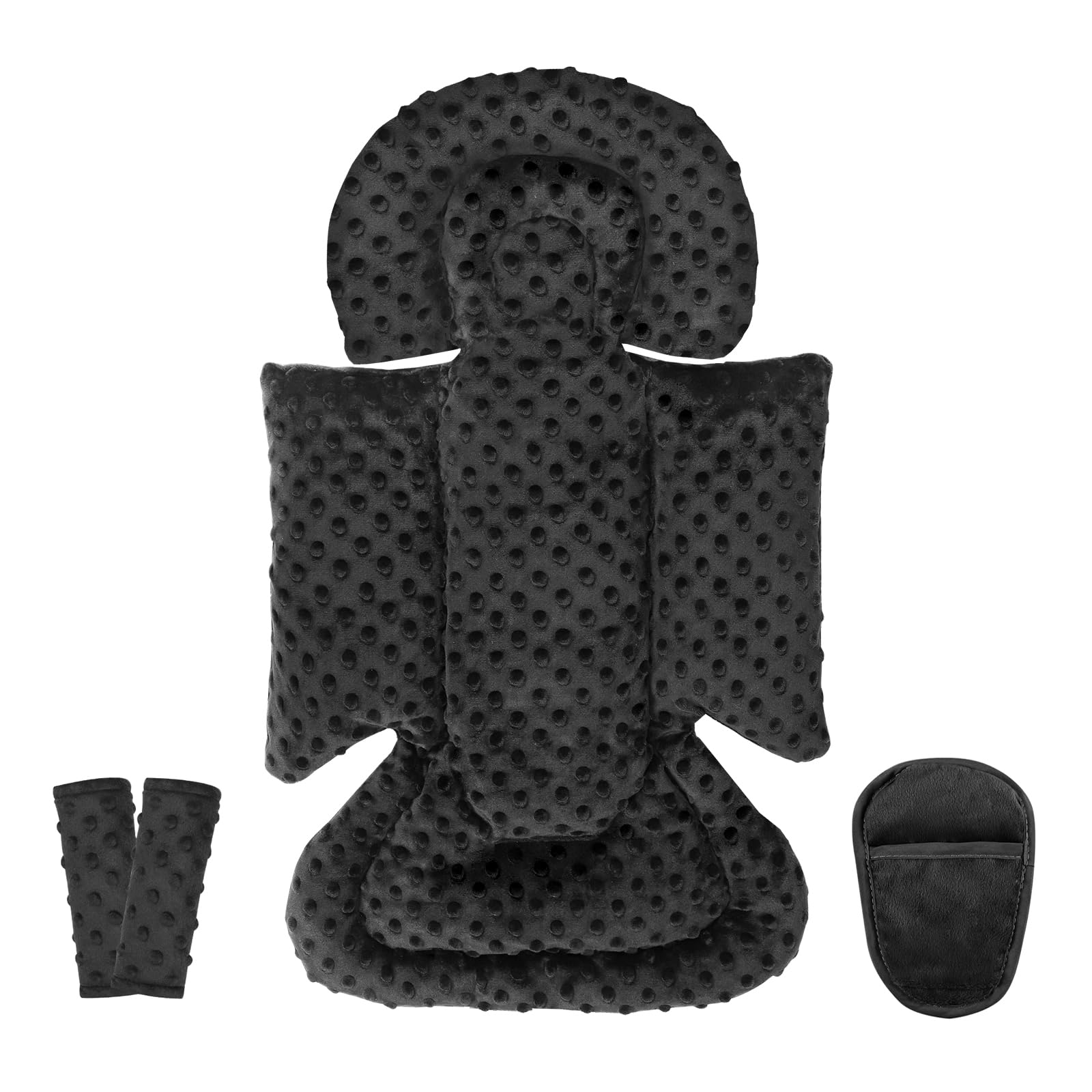 Jundetye infant car seat insert with soft plush fabric for newborn comfort