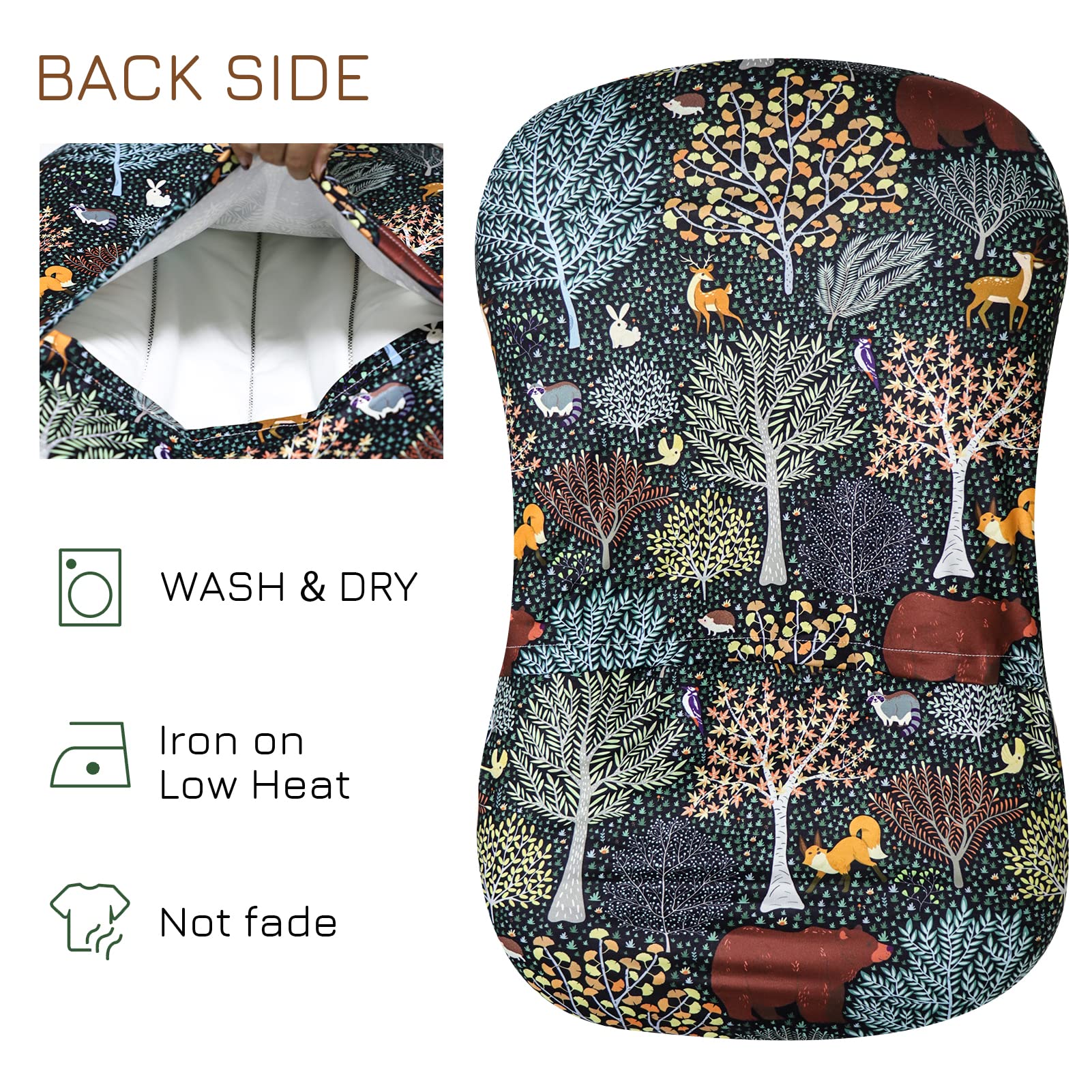 Jundetye lounger cover dark-color care for long-lasting color and easy washing.