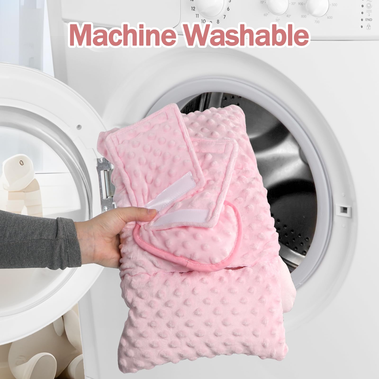 Jundetye machine-washable insert pink ensures easy cleanup after trips