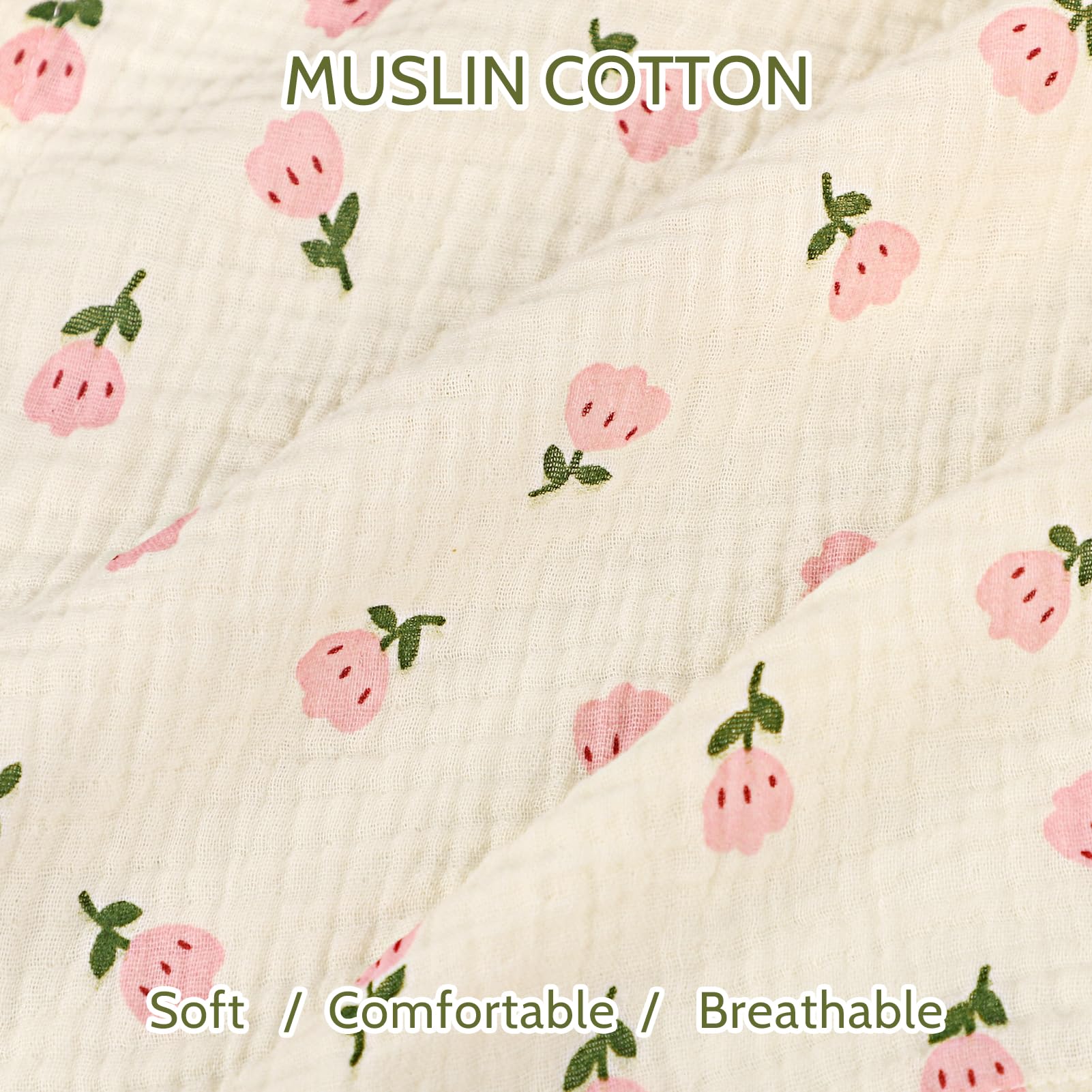 Jundetye muslin cotton soft texture close-up emphasizes breathable comfort