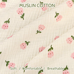 Jundetye muslin cotton soft texture close-up emphasizes breathable comfort