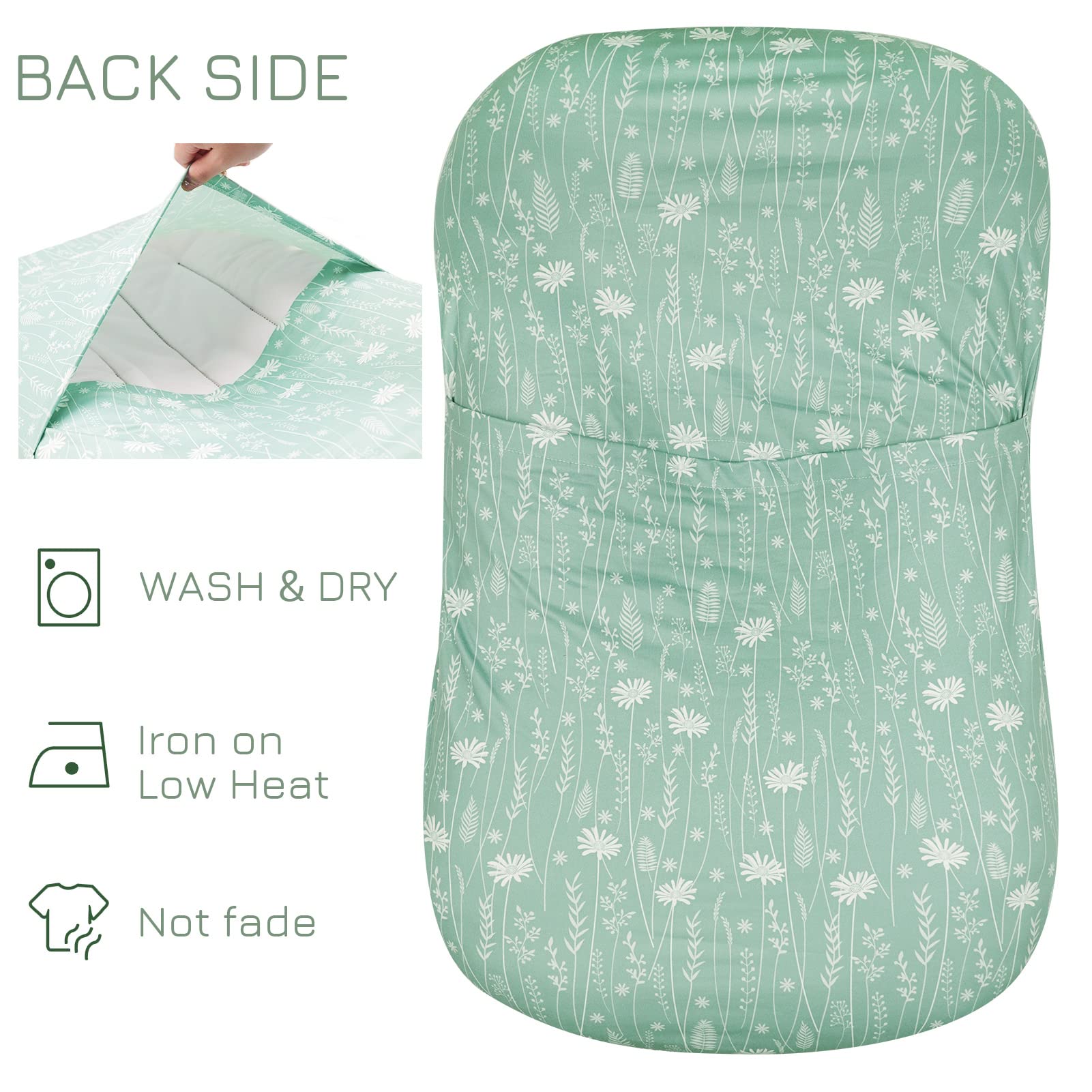 Jundetye newborn lounger cover 31x19 inches ensures secure fit on most loungers.