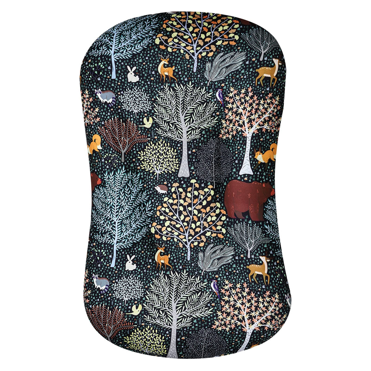 Jundetye newborn lounger cover forest-animals print soft fabric for naps.