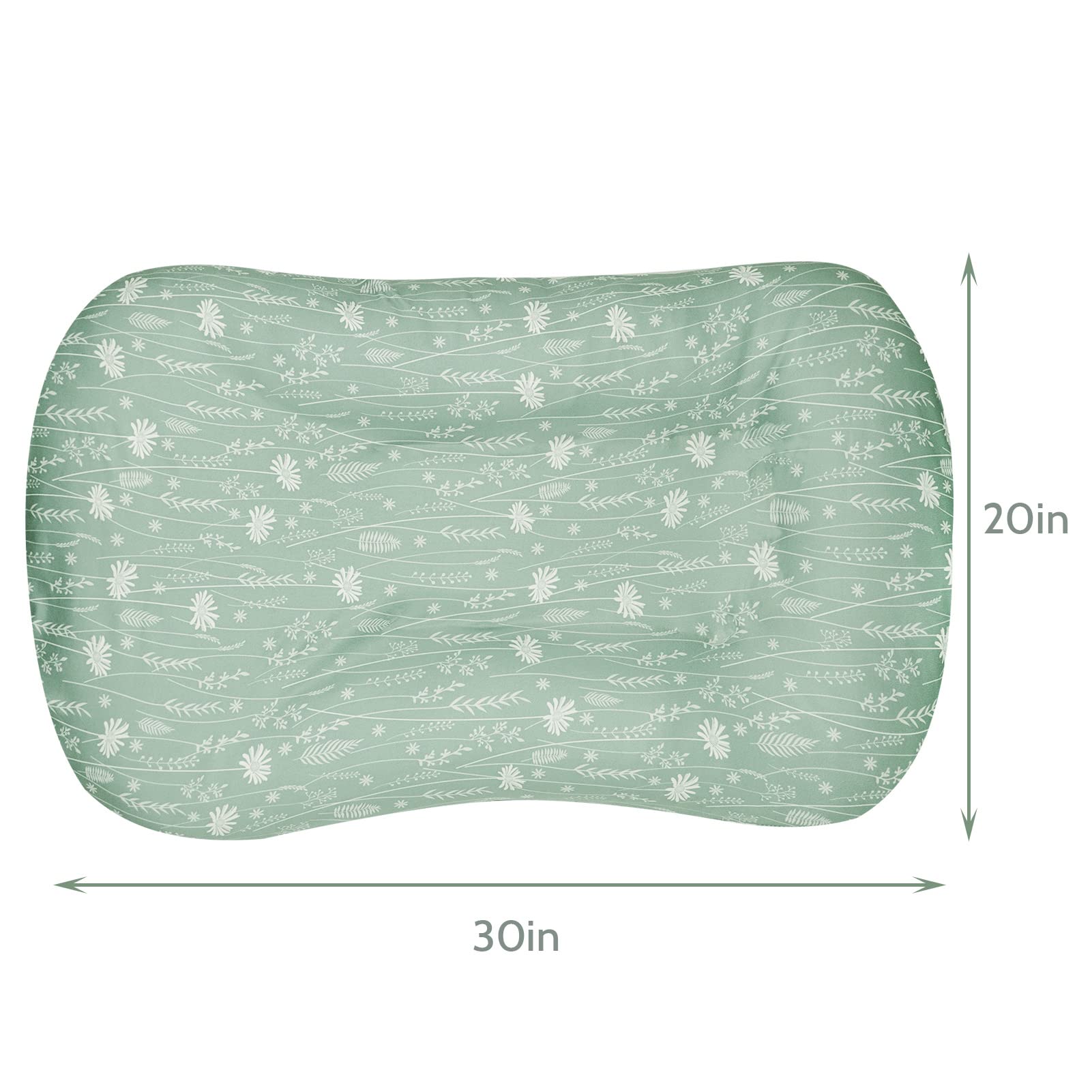 Jundetye newborn lounger cover machine-washable design simplifies nursery cleanup.