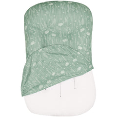 Jundetye newborn lounger cover fabric close-up highlighting silky-soft texture for baby's sensitive skin.