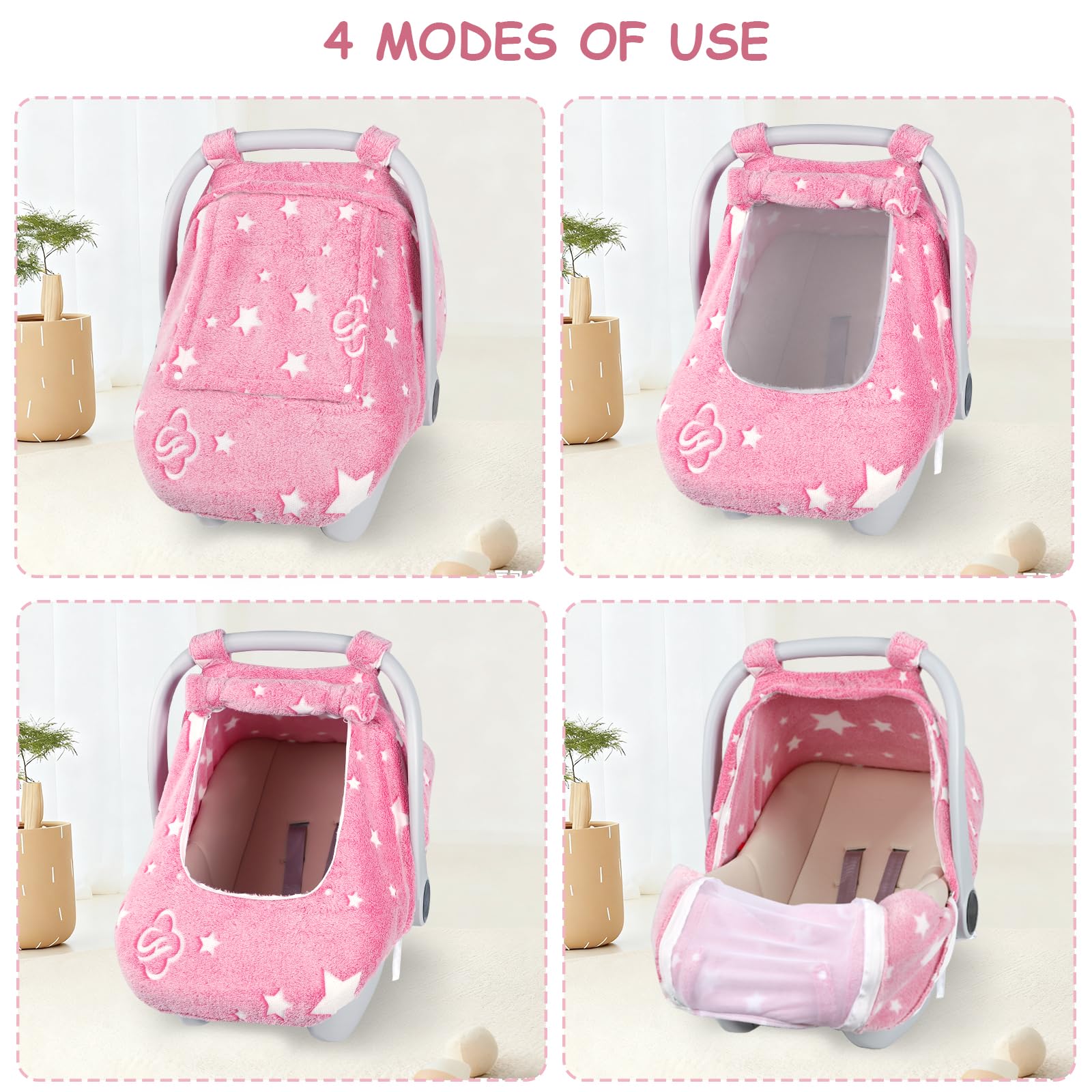 Jundetye night-light flannel keeps baby cozy with glow-in-the-dark accents.