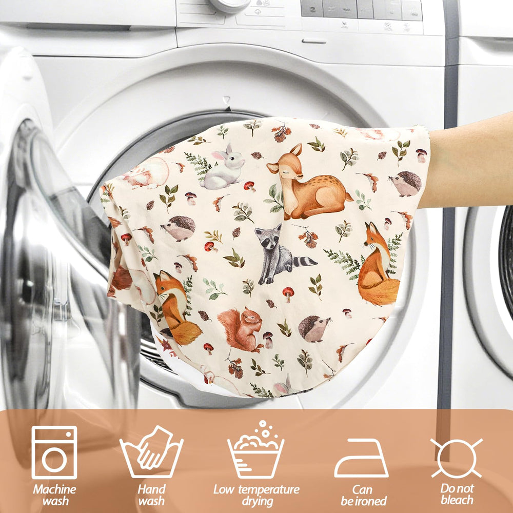 Jundetye nursery-woodland-theme slipcover adds whimsical decor while supporting pillow use