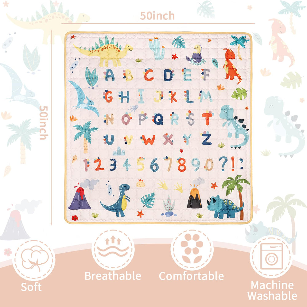 Jundetye play mat with non-slip backing keeps baby secure on different floors