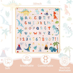 Jundetye play mat with non-slip backing keeps baby secure on different floors