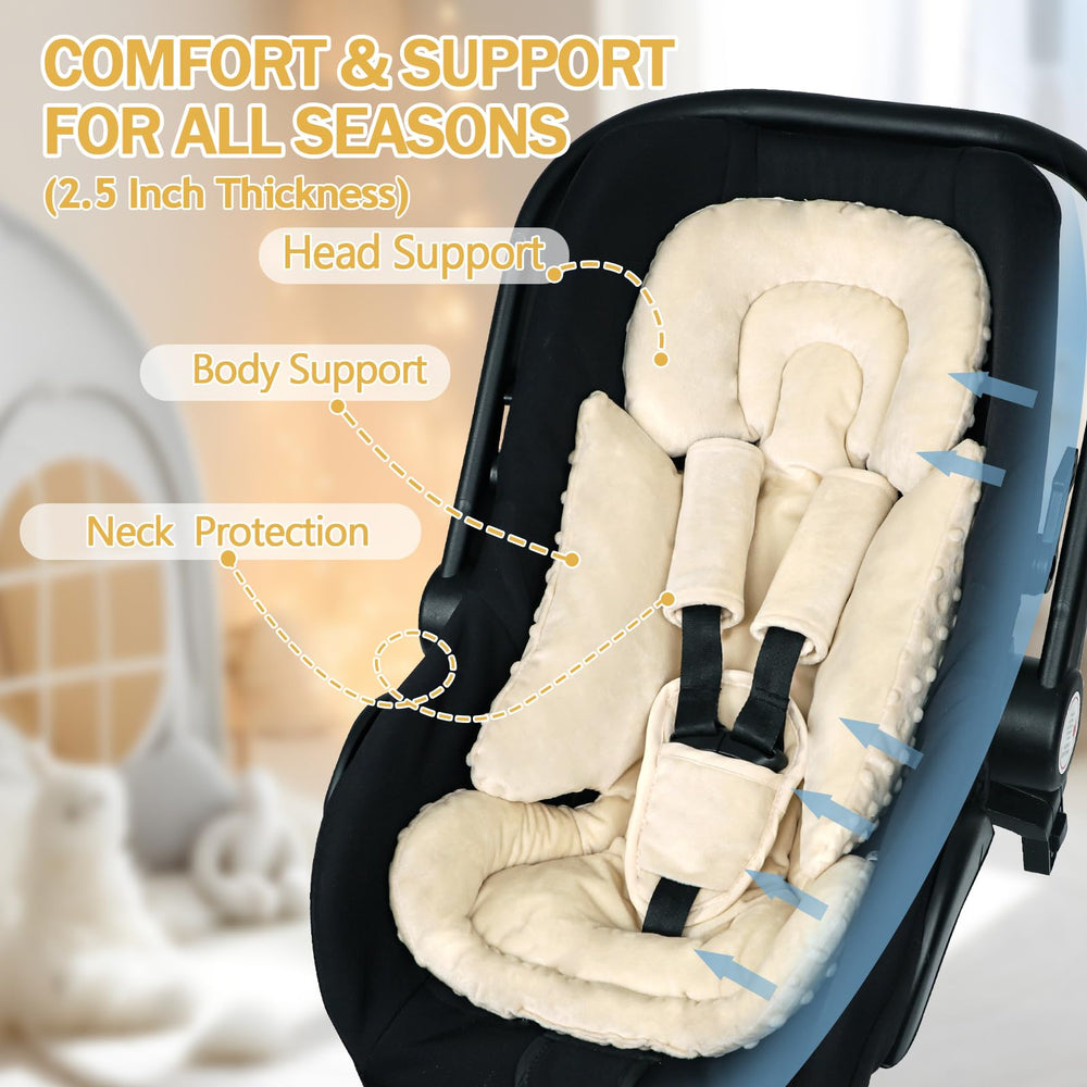 Jundetye protective buckle pad shields the baby's abdomen from buckle friction.
