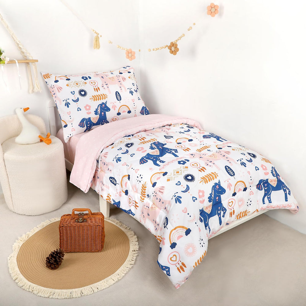 Jundetye pillowcase coordinates with unicorn set for dream-friendly sleep