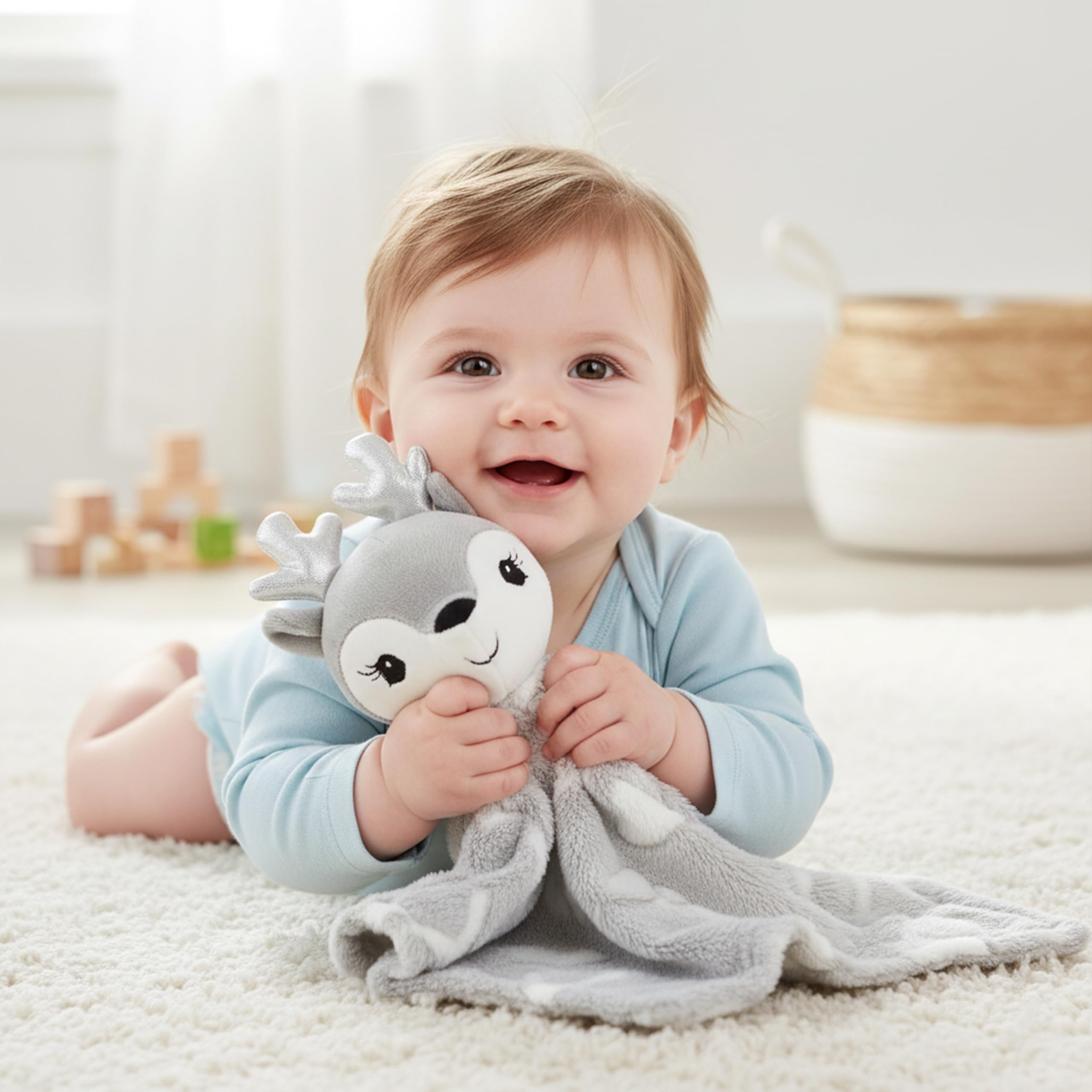 June Garden security blanket 15-by-15 inches offers portable comfort.