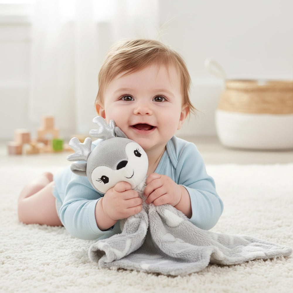 June Garden security blanket 15-by-15 inches offers portable comfort.