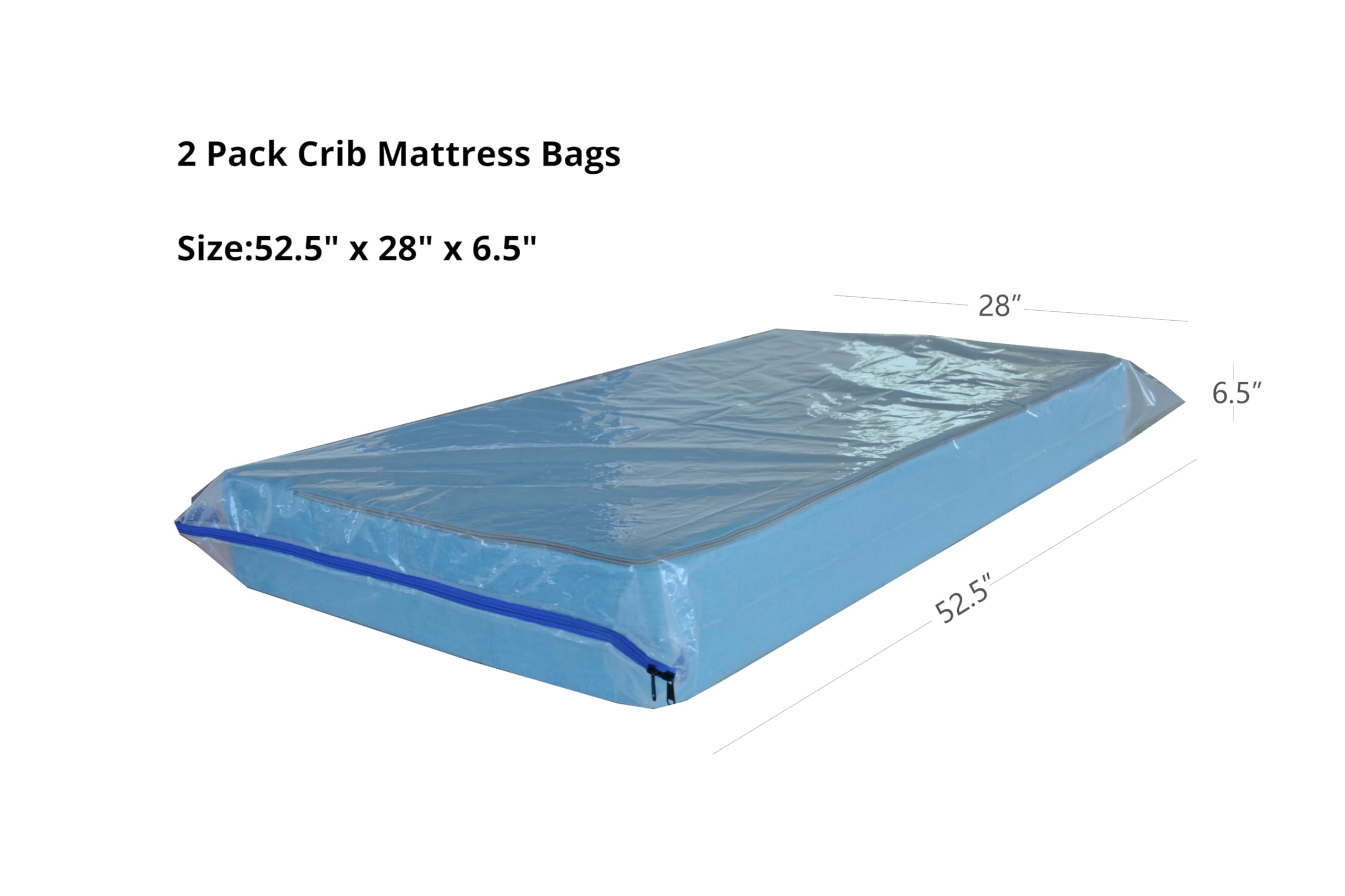 JUNESHE zipper crib mattress bag provides secure closure for easy transport and storage