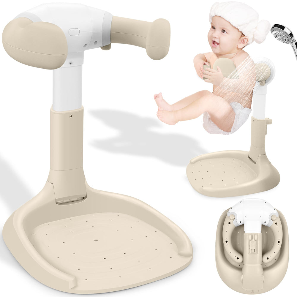 JUNEU baby shower stand base provides broad, stable footing for safe newborn baths
