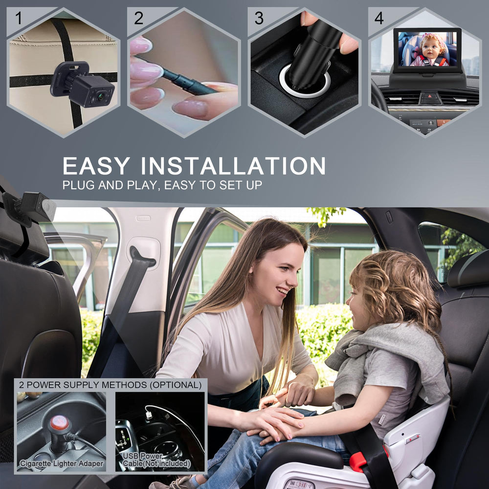 JUNHAOZ wide view 150-degree angle reduces blind spots across the backseat