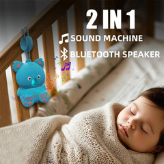 Junificent Baby White Noise Machine Bluetooth mode for personalized lullabies or stories.